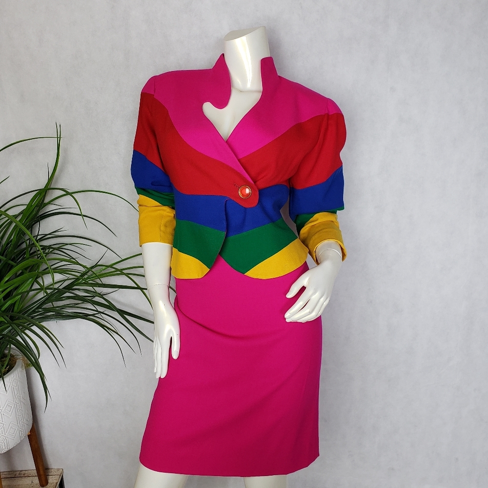 Vintage George Simonton Color Block Suit